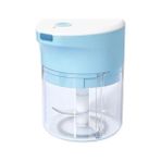 Mavi Elektrikli Mini Sarımsak Doğrayıcı, Mini Doğrayıcı Mutfak Robotu Blender, Doğrayın Soğan Zencefil Sebze Biber Baharat Et, 350ML (Yurt Dışından) - Renkli