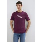 Mavi Erkek Baskılı T-Shirt M0612274 Koyu Şarap