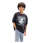 MAVİ Erkek Çocuk Sweatshirt, Baskılı, Bisiklet Yaka, Kömür, 11-12 Yaş