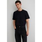Mavi Erkek Dokulu Basic T-Shirt M0610277 Siyah