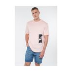 Mavi Erkek Gold Beach Baskılı Pembe Tişört 0611416-71248 - XXL - Toz Pembe