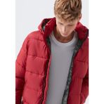 Mavi Erkek Kapüşonlu Kırmızı Şişme Mont 010310-32180 - 2XL