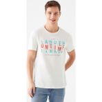 Mavi Erkek Landed Baskılı Beyaz Tişört 066073-31553 - XS