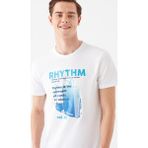 Mavi Erkek Rhythm Baskılı Beyaz Tişört 066538-620 - XS