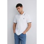 Mavi Erkek Şerit Detaylı Polo T-Shirt M066039 Beyaz - 2XL