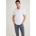 Mavi Erkek Yaka Detaylı Polo T-Shirt M062373 Beyaz - 2XL