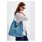 Mavi Etnik Desenli Denim Omuz Çantası 1913823-31558