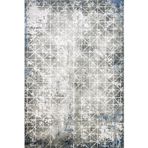 Mavi Geometrik Pamuk Makinada Yıkanabilir Kaymaz Taban Dijital Makine Baskı Salon Halı-I-Artemis_Artex-5852A-300x400