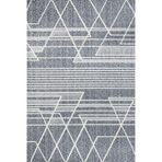 Mavi Geometrik Pamuk Makinada Yıkanabilir Kaymaz Taban Dijital Makine Baskı Salon Halı-I-Gm_Delta-12143M-300x400