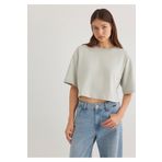 Mavi Gri Crop Basic Tişört Crop / Kısa Kesim -70082 1612377