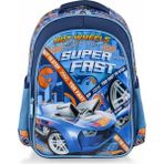 Mavi Hot Wheels Ilkokul Çantası, Şık ve Dayanıklı Çocuk Sırt Çantası - Seçenek 1 - Ahşap - Ceviz