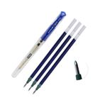 Mavi İmza Kalemi 1 Adet Ve Yedeği 3 Adet Um-153 Signo Broad Roller Kalem Yedeği 1,0 Mm