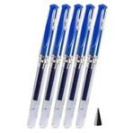 Mavi İmza Kalemi 5 Adet Uniball Signo Broad 1.0 mm Roller Pilot Kalem Um-153 Roller Uçlu Likit Mürekkepli Pilot Kalem