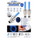 Mavi Işıklı Sibop Kapağı 2 Li 1 Paket Fotosel Haraket Sensörlü Led Işık Bisiklet Araba Motor Tekerlek Lastik