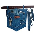 mavi jeans bel omuz çantası