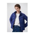 Mavi Kadın Dik Yaka Lacivert Şişme Mont 110698-70491 - XS - Derin Mavi