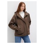 MAVİ Kadın Oversize Kaban, Koyu Vizon, XS