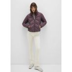 Mavi Kadın Su İtici Dik Yaka Mor Şişme Mont Polyester Dar Kesim Özellikli 110698-70260