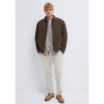 Mavi Kahverengi Bomber Ceket 0110761-71541 Erkek Regular Fit Polyester Malzeme ile Şık Tasarım