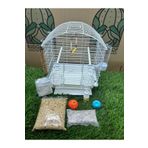 Mavi Kaktüs ÇİFT KAPILI 30x23x37(YÜKSEKLİK) IZGARALI VE ÇEKMECELİ ADATOYS MUHABBET KUŞU KAFESİ KUŞ KAFESİ