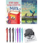 Mavi Kanatlar ve Kitap Kurdu Olmak İstemeyen Maya 2'li Set - Kalem