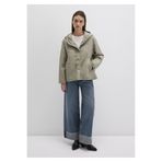 Mavi Kapüşonlu Kapitone Yeşil Ceket Loose Fit / Bol Rahat Kesim 1110460-70354