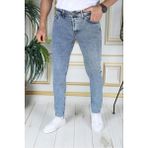 Mavi Kar Yıkama Likralı Slim Fit Erkek Kot Pantolon Denim Jean Dar Kesim Pamuklu - 30