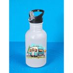 Mavi Karavan Baskılı Matara Suluk 600 ml - Kız Çocuk Suluk, Kız Sulukları