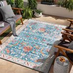 Mavi Kaymaz Yıkanabilir Halı Mat Yatak Odası ve Oturma Odası için Kolay Bakım Kız Yatak Odası Dekorasyon 170x250 CM