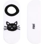 Mavi Kedi Baskılı Beyaz Babet Çorap 1911854-70094 - Gri - Standart