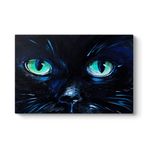 Mavi Kedi Gözleri Tablosu 60 x 40