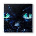 Mavi Kedi Gözleri Tablosu 70 x 70