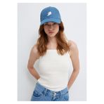 Mavi Kedi Nakışlı Denim Şapka 1914006-23080
