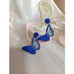 MAVİ KELEBEK DESENLİ SALLANTILI YAZ KÜPESİ