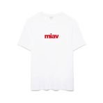 Mavi Kırmızı Miav Baskılı Beyaz Erkek T-shirt M067153-622