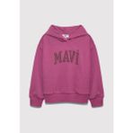 Mavi Kız Çocuk Pembe Logo Baskılı Sweatshirt Uzun Kol Rahat Kesim Mürdüm Renkli 7S10147-70651 - 4 - 5 Yaş