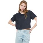 Mavi Koyu Gri Crop Basic Tişört Crop/Kısa Kesim 1611644-70087 Gri-70087 XS