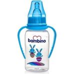 Mavi Kulplu 150 ml Pp Biberon, Güvenli ve Şık Tasarım - Ahşap - Ceviz