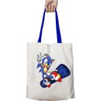 Mavi Kulplu Sonic Kaykay Yıkanabilir Omuz Çanta