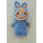 Mavi Labubu Amigurumi Organik Anahtarlık Oyuncak