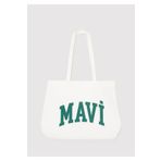 Mavi Logo Baskılı Beyaz Omuz Çantası -70057 1912022