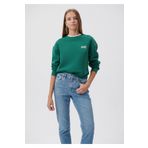 Mavi Logo Baskılı Yeşil Crop Sweatshirt -71874 1611601