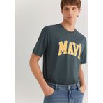 Mavi Logo Baskılı Yeşil Tişört Loose Fit/Bol Rahat Kesim 0611711-71598 Yeşil-71598 M