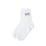 Mavi Logo Detaylı Beyaz Soket Çorap 1912726-21649 Beyaz-21649 One Size