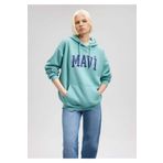 Mavi Logo Kapüşonlu Kadın Sweatshırt