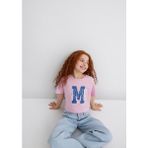 Mavi M Logo Baskılı Kız Çocuk Pembe Tişört Kısa Kol Günlük Stil 5 - 6 Yaş 7610276-86953 - Pembe-86953