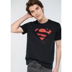 Mavi M066875-900 Superman Bisiklet Yaka Slim Fit Baskılı Siyah Erkek T-shirt