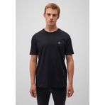 Mavi M067074-900 Logo Bisiklet Yaka Loose Fit Düz Siyah Erkek T-shirt