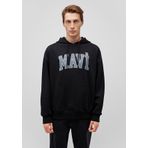 Mavi M067149-902 Siyah Erkek Oversize Kapuşonlu Logo Sweatshirt