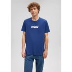 Mavi M067153-70722 Koyu Saks Mavi Regular Miav Baskılı Erkek T-Shirt